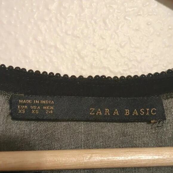 Zara Basic black lace top size XS - Picture 3 of 5